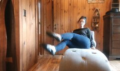 annoyed stepmom in ballet flats