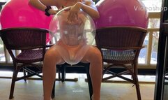 disturbing the neighbors with loud balloons