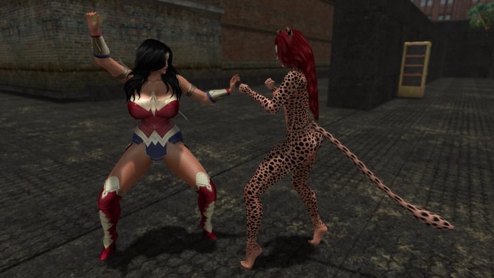 Cheetah Wonder Woman Futa Porn - Superheroine Catfight: Wonder Woman Vs Cheetah SD