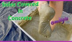 MY SOLES COVERED IN OIL AND CONCRETE