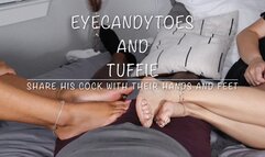 Double Footjob and Jack Off on Soft Soles