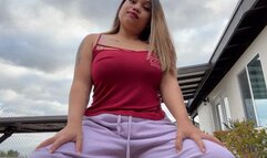 In my Pjs Out in My Yard