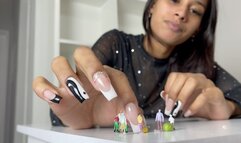 The size of corn and peas