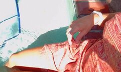 Carissa nude with a scarf underwater--a sensual dance for you!