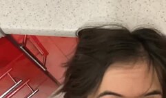 Blowjob with deepthroat and big cock for little cute mouth