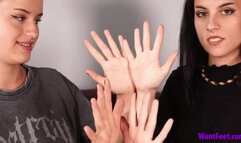 Young Ladies Hand Comparison - 4K MP4