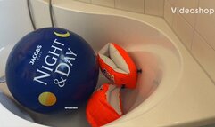 wet beachball & water wing fun