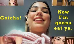 Giantess Gabriella - GOTCHA, now I am going to eat you! 1080