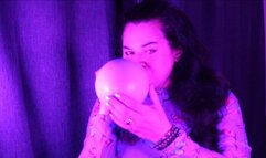 Haydee Rodriguez Sexy BBW Blows up a Balloon Before Bedtime