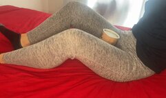 I squeeze and break the box with my breakfast inside