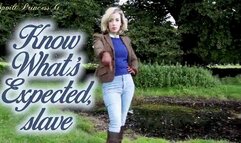 Know Whats Expected, slave