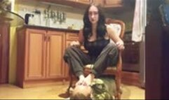 Footsmother Sock gag humiliation