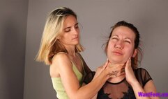 Petite Hands Neck Choking - Throat Fetish - HD MP4