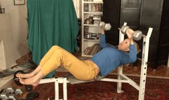 Fit And Fabulous Samantha Ryan Is Roped Naked To Her Weight Bench!