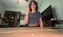 Giantess Maeve finds you in crumbs