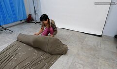 10 Meter Fabric Mummification Escape Challenge!