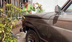 Milah Arches Cranking battle fantasy on super sexy red mules