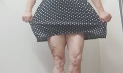 Mini dress and flats