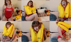 Lifeguard Inflates Airplane Life Vest