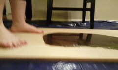 Jade Bunniii Stuck Barefoot Testing Out Black Glue Trap