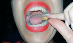 Crushing by my strong teeth