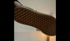 Tiny man mesmerized by Giantess dirty Vans