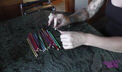 Sneaker-Girl Akira - Colored Pencil Crush with Hands