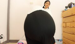 Sexy Camylle Does Double Huge Balloon Body Inflation Popping Both Balloons