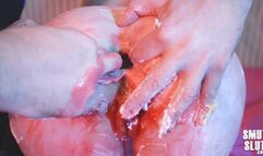 Happy Bday Party cake sitting a face fucking