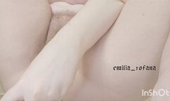 Fucking my ass with a glass dildo