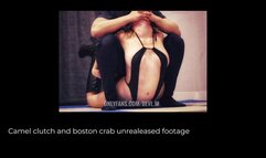 Unreleased camel clutch and boston crab in swimsuite and high boots