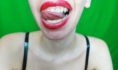 oil on my lips and on my chin