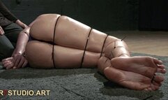 Mora is under my control Part 3 - Tightly hogtied with zip-ties and mouth stuffed with a sponge (HD 720p MP4)
