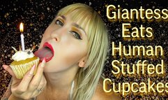 Giantess Eats Human Stuffed Cupcakes