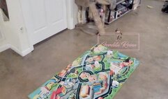 Super sized Giantess stomps around town