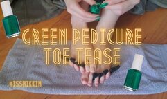 Green Pedicure Toe Tease