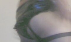 Latex skirt and stockings Cross dressing tease