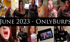 June 2023 - OnlyBurps Compilation with lots of drinking milkshakes and fast food that causes huge burps and belches!