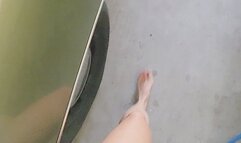 Borrowing the wagon while babysitting to go to the pool