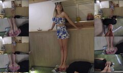 GABRIELLA - My travel slave - DAY 2 - Part 3: INHUMAN face trampling, foot domination (BRUTAL CLIP!) - (For mobile devices)