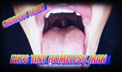 GIANTESS RAVEN EATS TINY HOMELESS MAN