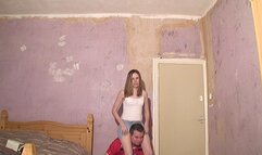 Danielle Shoulder Ride In A Jeans Skirt