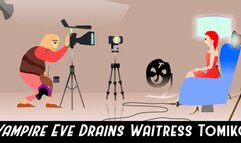Waitress Tomiko gets Drained by Monster Vampire Eve