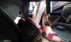 Under Pedal Driving in Summer Sandals Mazda WMV