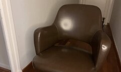 Masturbation with blue gloves