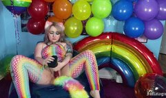 Slutty Rainbow Kitten Breeds With HorseCock