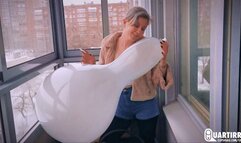 C132 Stasia smokes and btp's two Longnecks on a balcony -1080p