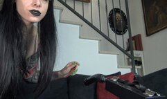 GOTH SCHOOLGIRL AND HER PUSSY STRETCHED BY SEX MACHINE