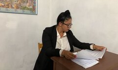 The secretary Erika Antares