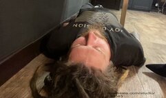 Face as a footstool under high heels